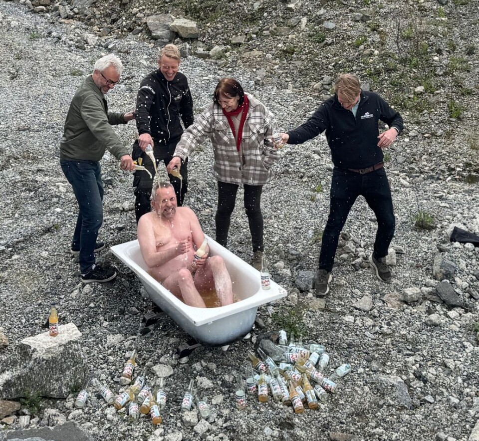 PREMIUMVASK: Det spørs om Sjøvall noen gang har blitt dynket av mer eksklusive og lokale dråper.