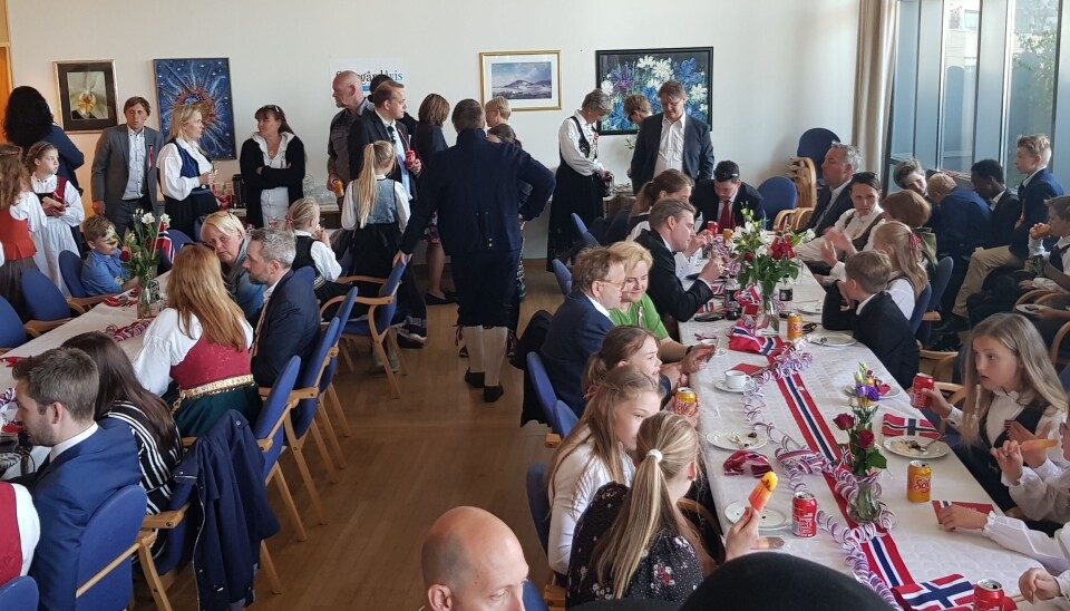 17. MAI-FEST: Oppegård Avis har tradisjon for å samle abonnenter og samarbeidspartnere i 3. etasje i Kolben.