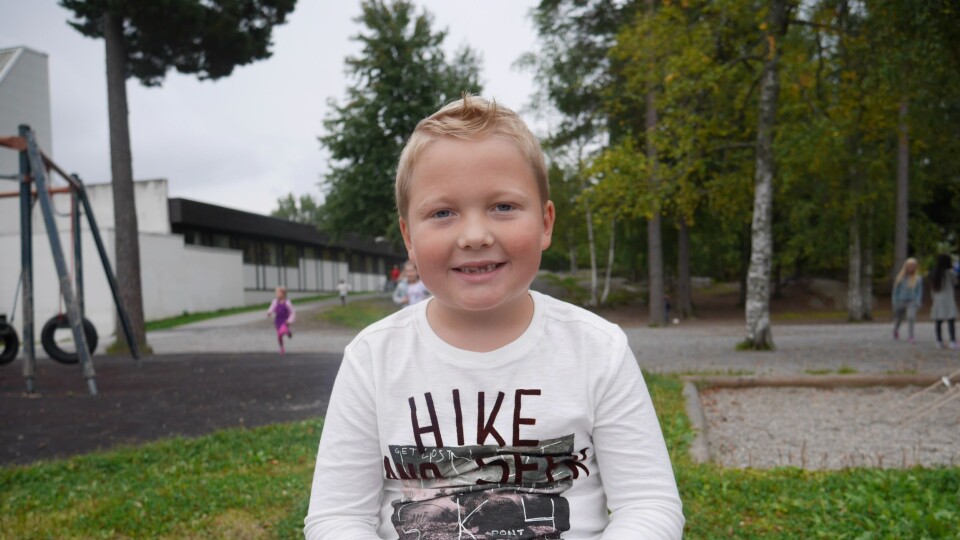 HERLIG KAR: Kornelius Waalmann Eriksen i klasse 1A på Sofiemyrtoppen har planer om å bli flyver i Norwegian. HERLIG KAR: Kornelius Waalmann Eriksen i klasse 1A på Sofiemyrtoppen har planer om å bli flyver i Norwegian.