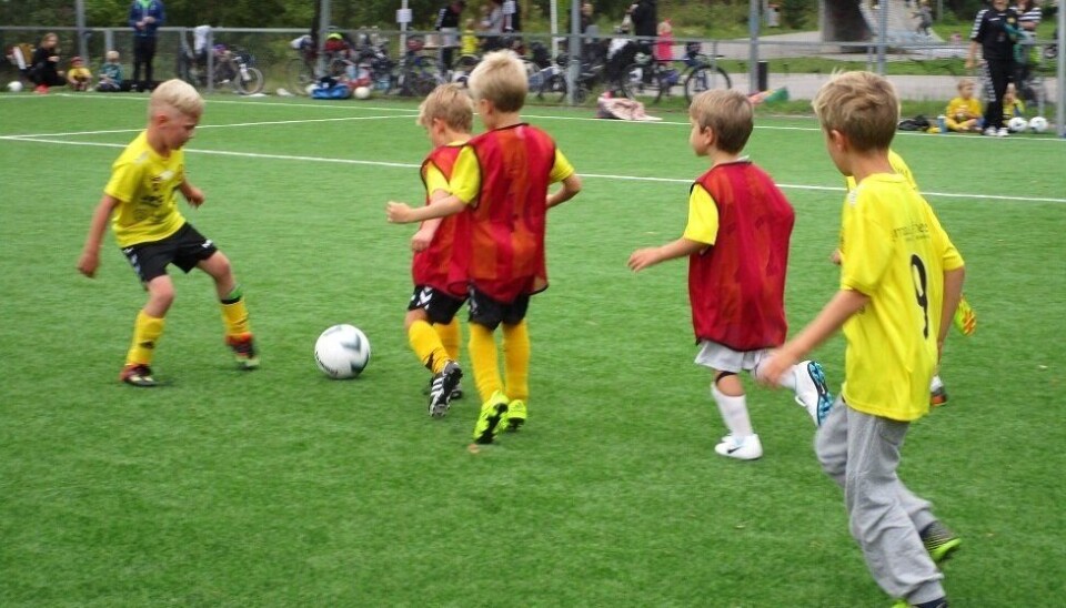 I FULL AKSJON: Det mangler ikke på spillerglede under Putteskolens interncup!