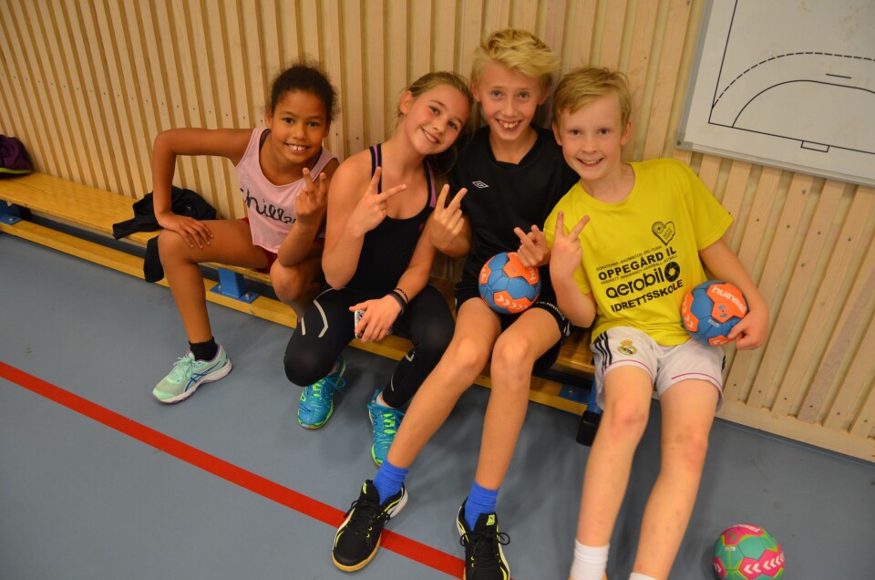 HERLIGE HÅNDBALLBARN I AKSJON: OIs høstferiehåndball bble vellykket i år også!