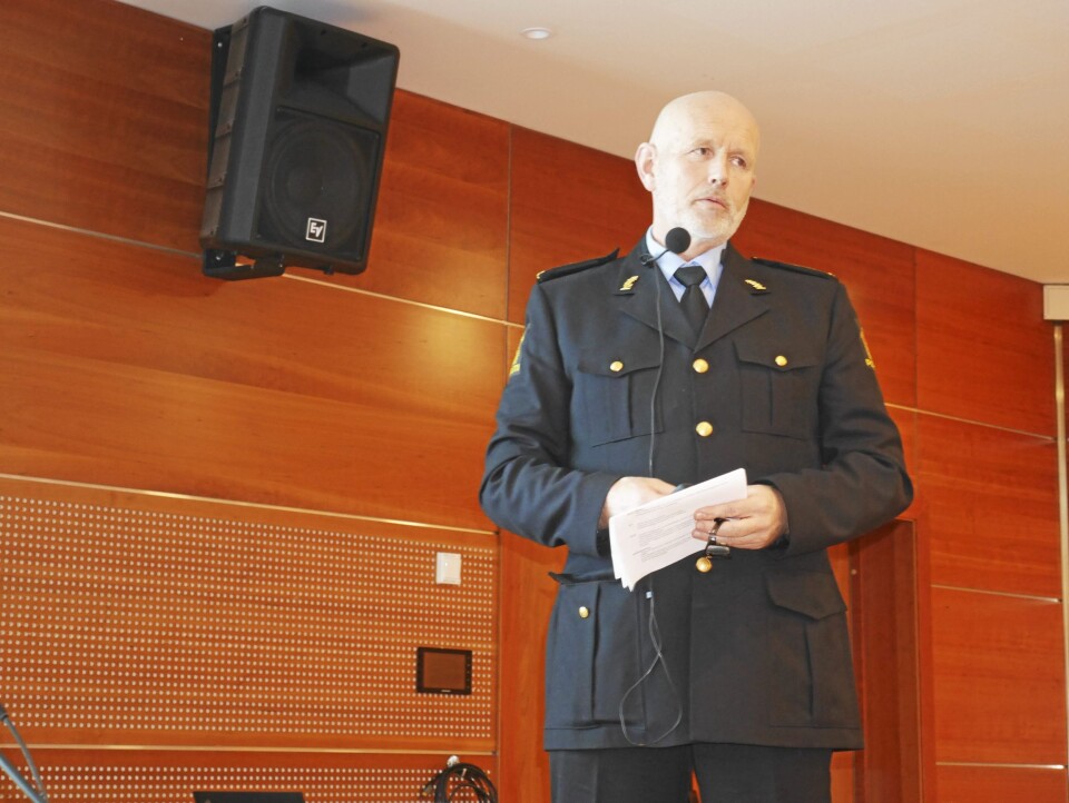 PÅ PRESSEKONFERANSEN: Ole Vidar Dahl (politiinspektør i Oslo-politiet) . Pressekonferanse i Ski om etablering av Politiets nasjonale beredskapssenter på Taraldrud. PÅ PRESSEKONFERANSEN: Ole Vidar Dahl (politiinspektør i Oslo-politiet) . Pressekonferanse i Ski om etablering av Politiets nasjonale beredskapssenter på Taraldrud.