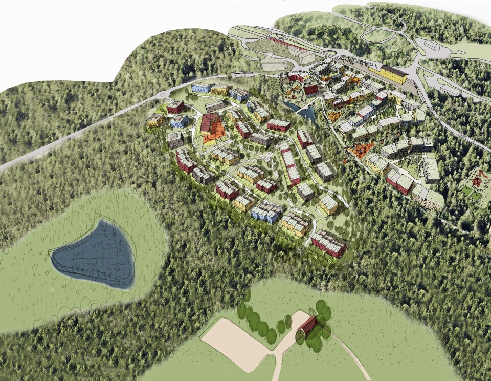 SLIK BLIR DET: Her ser du en skisse av hvordan området kan bli når det står ferdig. Trykk på bildet for større og zoombar versjon! SLIK BLIR DET: Her ser du en skisse av hvordan området kan bli når det står ferdig. Trykk på bildet for større og zoombar versjon!