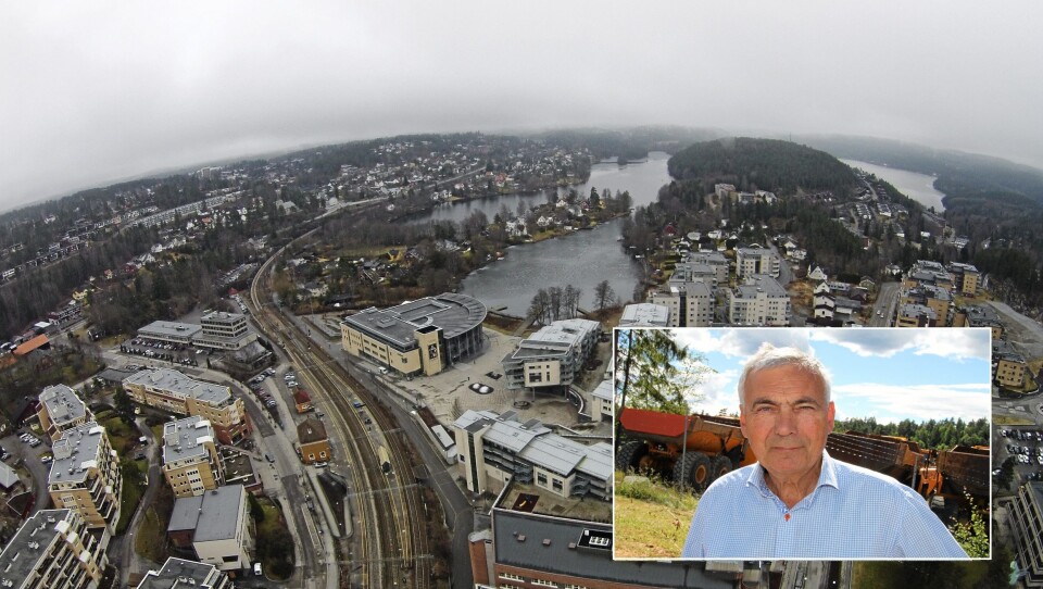 KJØRER DEBATT OM SENTRUMSUTVIKLINGEN: Olav Klungreseth (innfelt), som omtaler seg som som brenner for et flott Kolbotn sentrum og på vegne av mange andre, har sendt oss dette innlegget om utviklingen på Kolbotn.