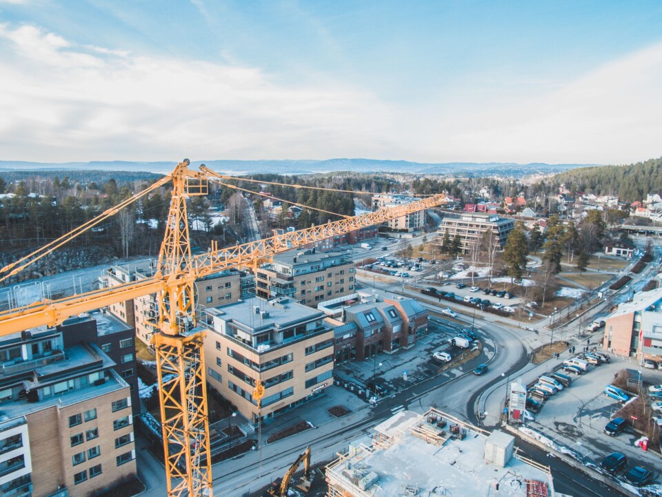 DEN STORE, GULE KRANA: Vi tar deg med opp i luften! Sjekk utsikten fra de gule byggekranene på Kantor!