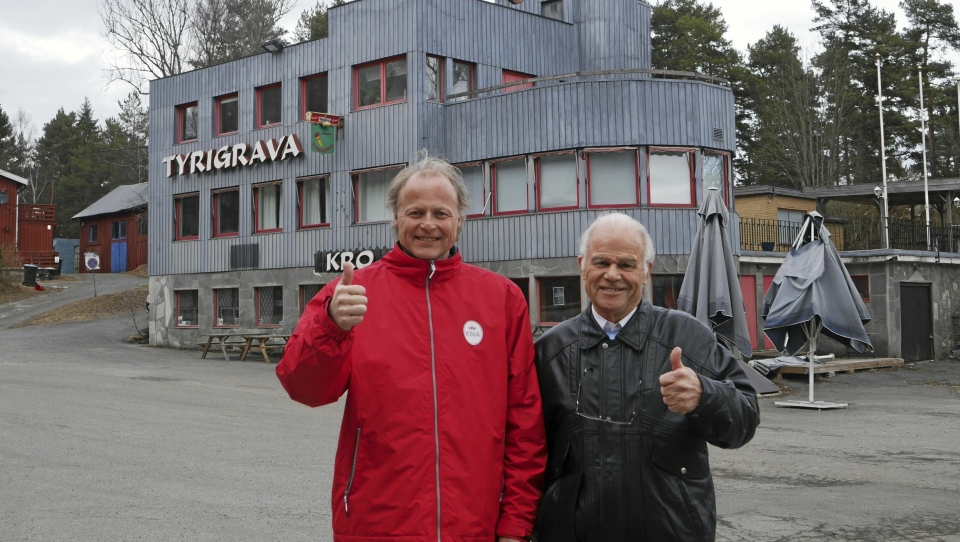 KLARE FOR Å OVERTA:  Formann Bjørn G. Johannesen i NVK (t.h.) og generalsekretær Børre Skiaker i KNA og gleder seg til å ta Tyrigrava i bruk. – Vi tar over hele bygget i 2021, men får nøkkelen i mai, sier de to.