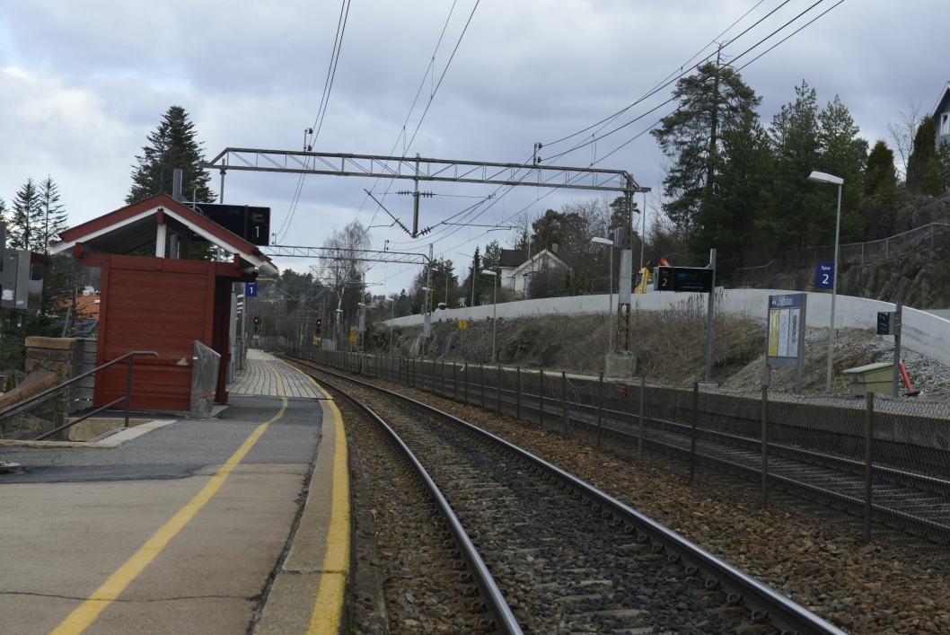TOM STASTJON: Togene til og fra Solbråtan stasjon vil være innstilt fra mandag 10. april til fredag 14.april.