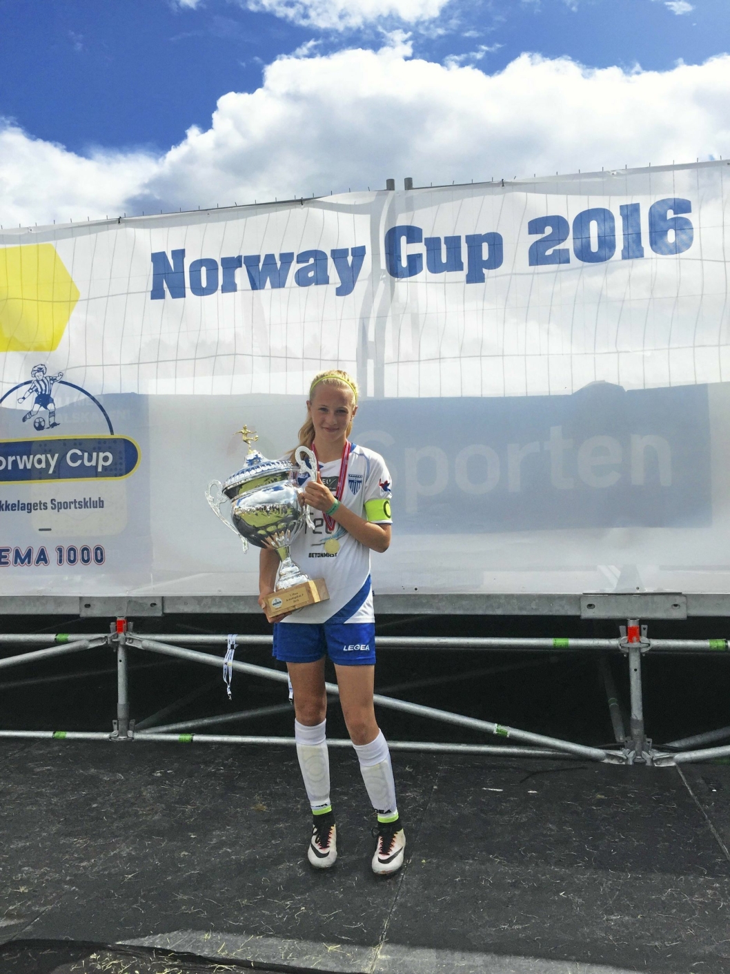 STORT: Fotballtalentet trekker frem resultatene under Norway Cup som noen av høydepunktene i fotballkarrieren så langt.