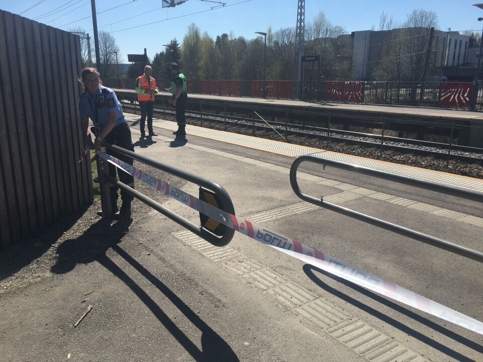 HER SKJEDDE DET: Slik ser det ut på Greverud stasjon akkurat nå. HER SKJEDDE DET: Slik ser det ut på Greverud stasjon akkurat nå.