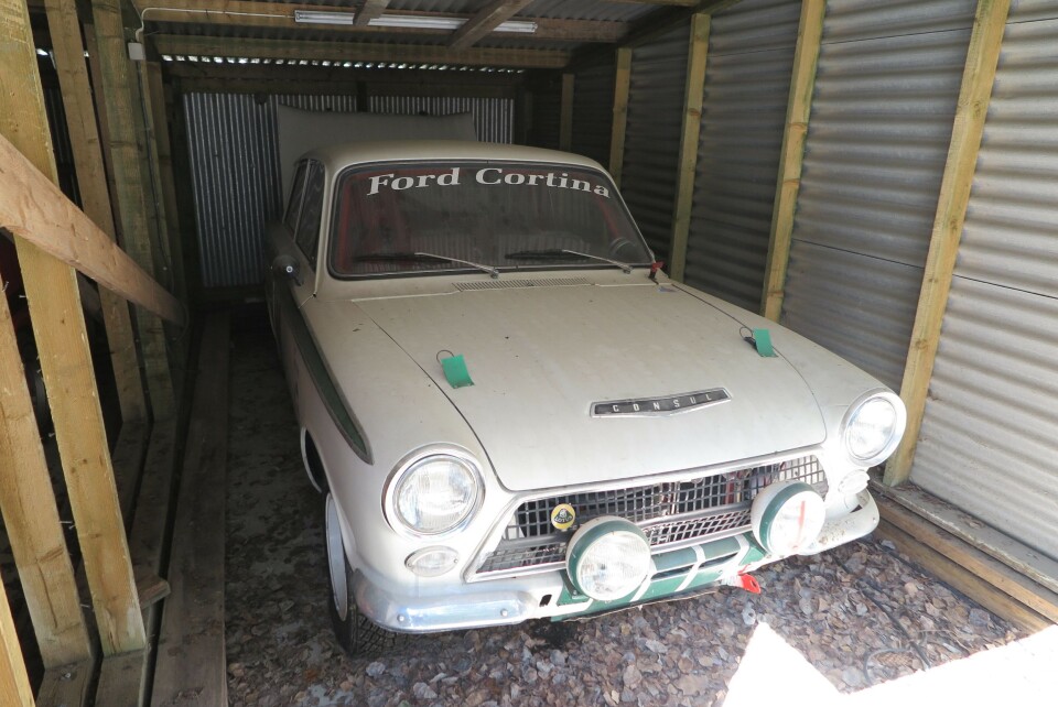 KLENODIUM: Ford Cortina Consul, bilen Trond Schea kjørte sitt siste løp med. KLENODIUM: Ford Cortina Consul, bilen Trond Schea kjørte sitt siste løp med.