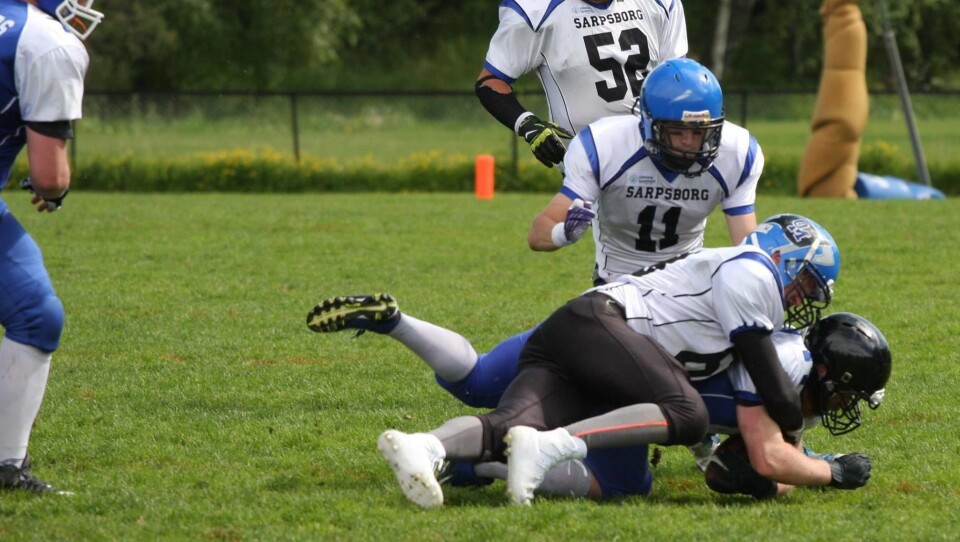 TAP PÅ HJEMMEBANE: Kolbotn Hunters kjempet hardt, men det var Olavs Menn som stakk av med seieren.