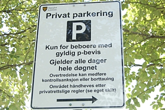Parkering kun for beboere