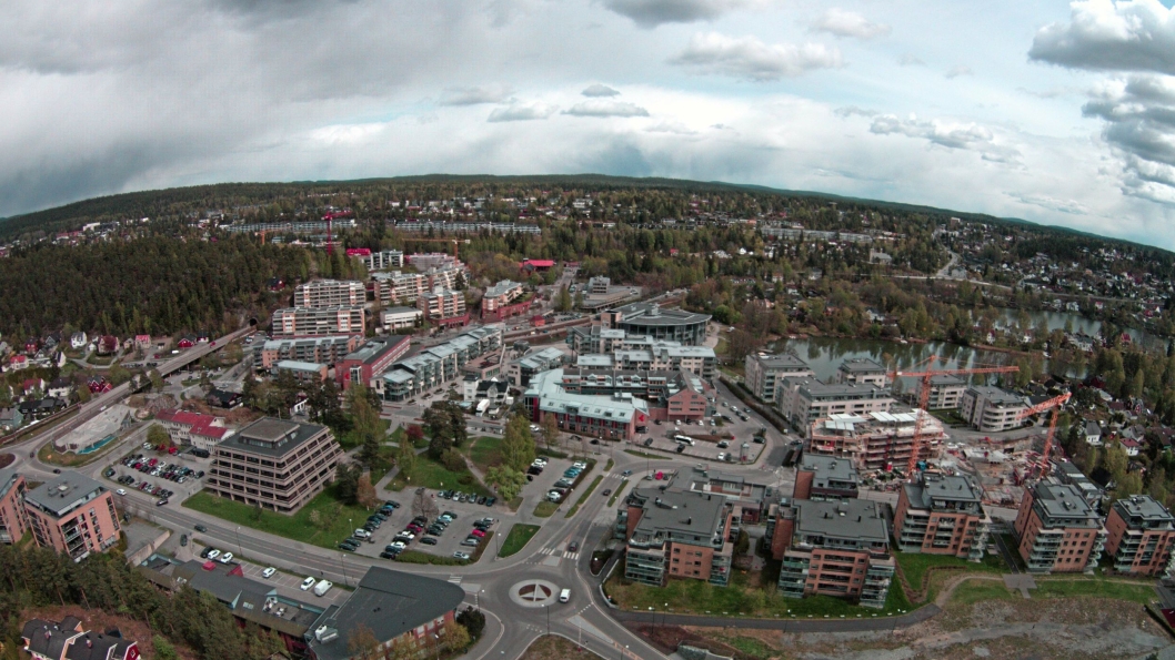 Deler av Kolbotn sentrum uten strøm etter graveuhell