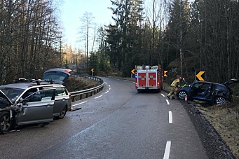 To biler involvert i bilulykke ved Gjersjøen