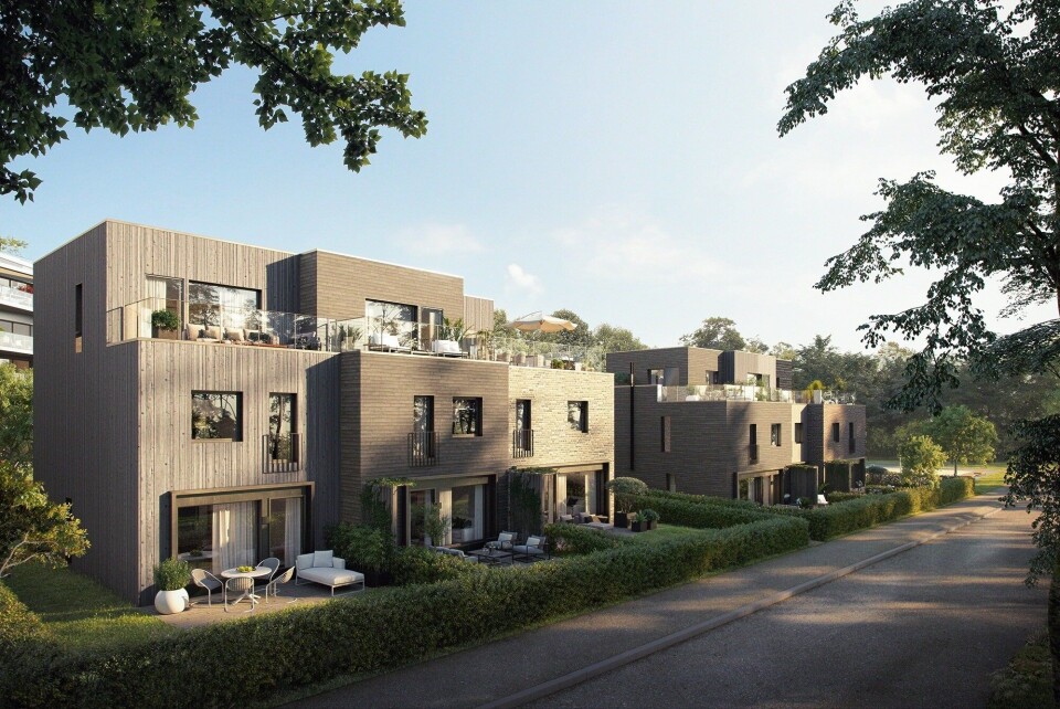 TOWNHOUSE: Townhousene solgt hittil er primært solgt til barnefamilier. TOWNHOUSE: Townhousene solgt hittil er primært solgt til barnefamilier.
