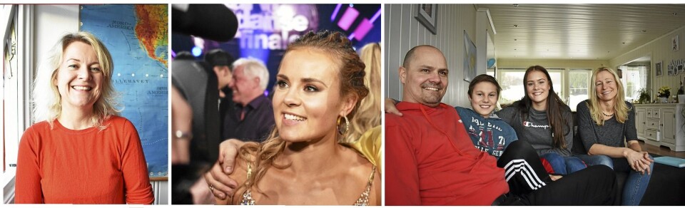 GULLE GOD: Til venstre står regissør Marianne Müller fra Tårnåsen som har laget 'Kroppen min eier Jeg', i midten er snowboard-kjører og programleder Helene Olafsen (bildet er tatt fra da hun vant Skal Vi Danse), og til høyre er familien Hasfjord-Lia fra Sofiemyr, som var med på Familieekspedisjonen. GULLE GOD: Til venstre står regissør Marianne Müller fra Tårnåsen som har laget 'Kroppen min eier Jeg', i midten er snowboard-kjører og programleder Helene Olafsen (bildet er tatt fra da hun vant Skal Vi Danse), og til høyre er familien Hasfjord-Lia fra Sofiemyr, som var med på Familieekspedisjonen.