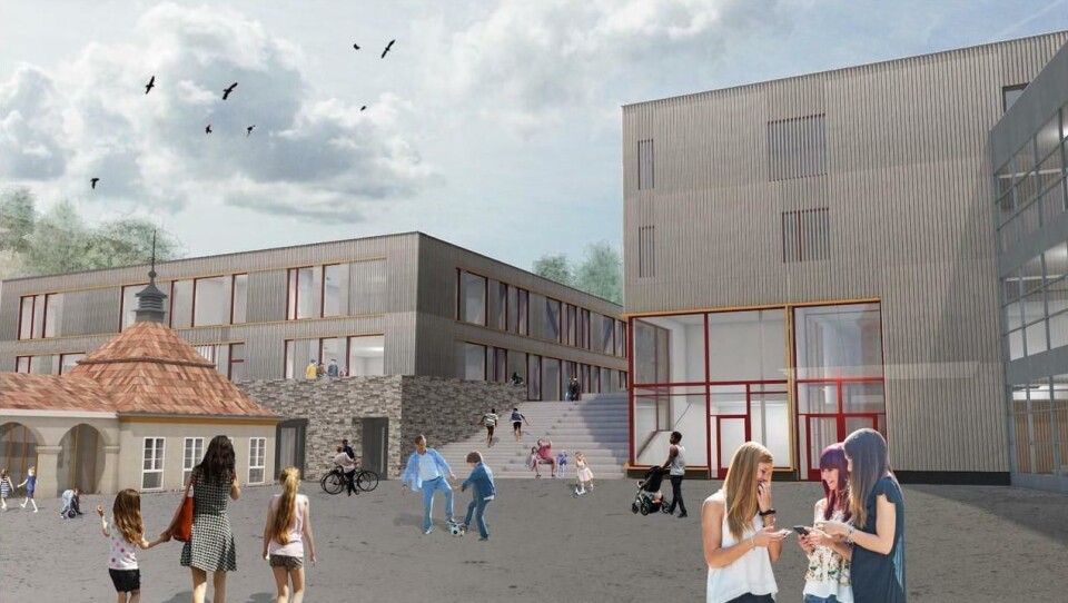 I 2020: Her kan du se biblioteket ved den nye skolen. I 2020: Her kan du se biblioteket ved den nye skolen.