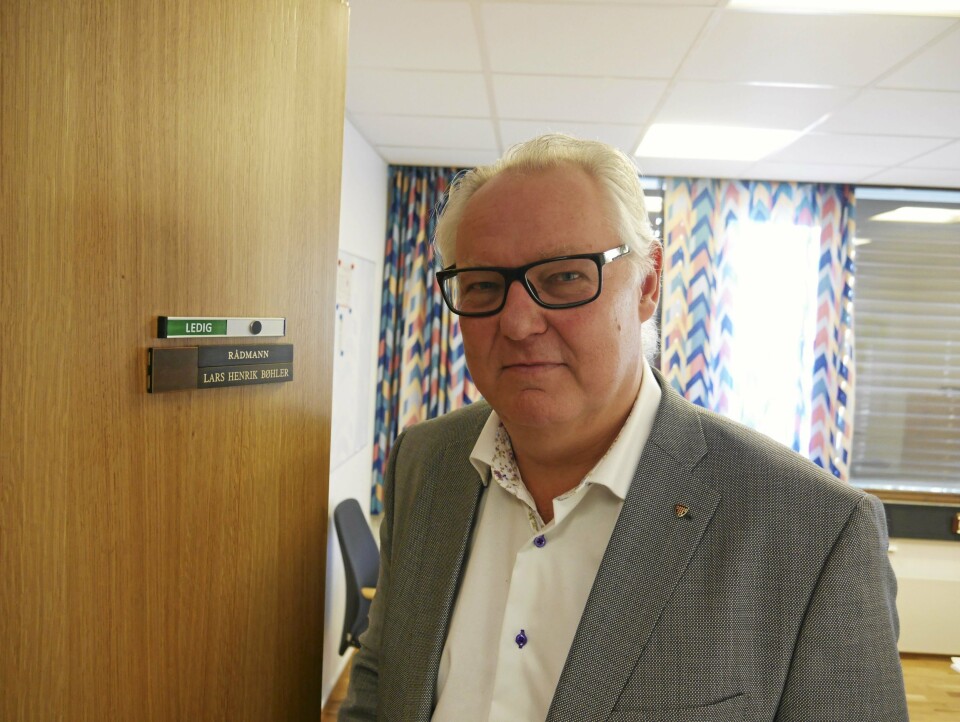 VIL IKKE SVARE PÅ SPØRSMÅL OM ANDRE UTSLIPP: Konstit. rådmann Lars Henrik Bøhler. VIL IKKE SVARE PÅ SPØRSMÅL OM ANDRE UTSLIPP: Konstit. rådmann Lars Henrik Bøhler.
