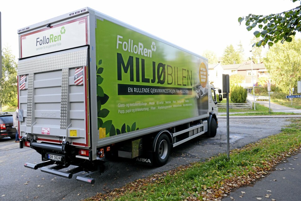 MILJØBILEN: En enkel måte å gjenvinne på. MILJØBILEN: En enkel måte å gjenvinne på.
