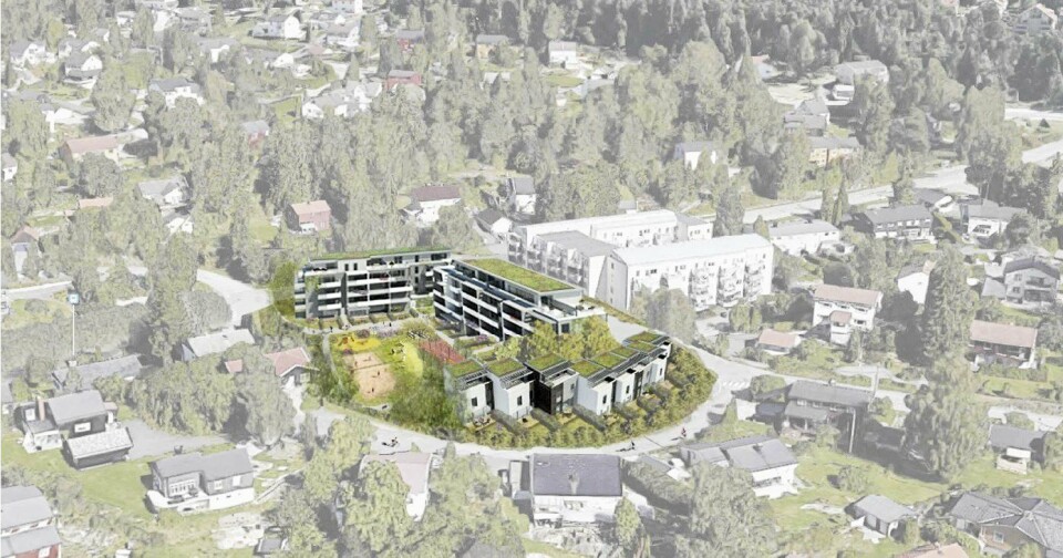 SISTE FORSLAG: Planinitiativet fra februar 2018 handler om 9 rekkehus og 61 nye boenheter fordelt på to boligblokker på fem etasjer, med inntrukne toppetasjer. SISTE FORSLAG: Planinitiativet fra februar 2018 handler om 9 rekkehus og 61 nye boenheter fordelt på to boligblokker på fem etasjer, med inntrukne toppetasjer.