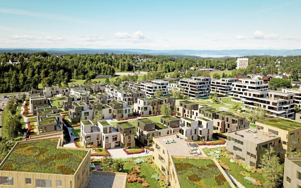 FUGLEPERSPEKTIV: Her kan du se en mulig transformering av planområdet. FUGLEPERSPEKTIV: Her kan du se en mulig transformering av planområdet.