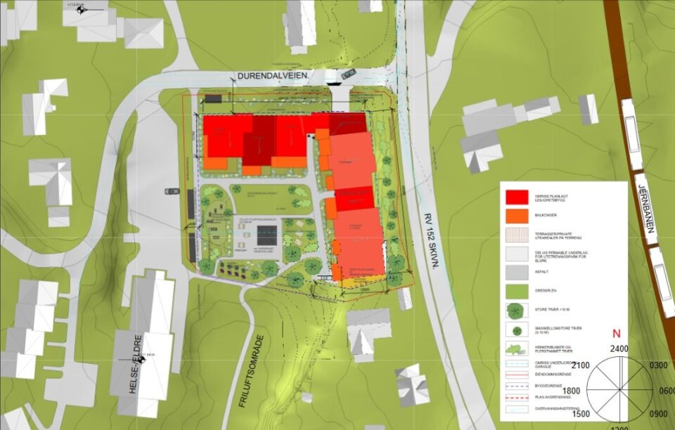 PRIVATE SENIORBOLIGER: Oppegård kommunestyre vedtok 19. mars 2018 regulering for Durendalveien 1. Her skal det bygges inntil 44 seniorleiligheter. PRIVATE SENIORBOLIGER: Oppegård kommunestyre vedtok 19. mars 2018 regulering for Durendalveien 1. Her skal det bygges inntil 44 seniorleiligheter.