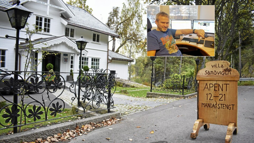 NO LOVE: Det blir ikke noe kjærlighetsmiddag for to på Villa Sandvigen på David van Dort (innfelt) og kona. NO LOVE: Det blir ikke noe kjærlighetsmiddag for to på Villa Sandvigen på David van Dort (innfelt) og kona.