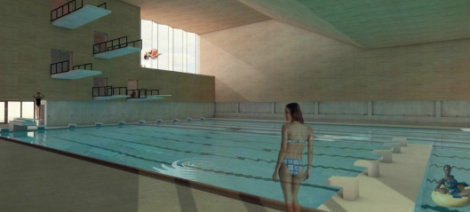 Nye svømmehallen på Langhus kan bli halvert