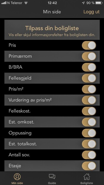 MITT BOLIGKJØP: Her kan du spesifisere hva du ser etter ned til minste detalj. MITT BOLIGKJØP: Her kan du spesifisere hva du ser etter ned til minste detalj.