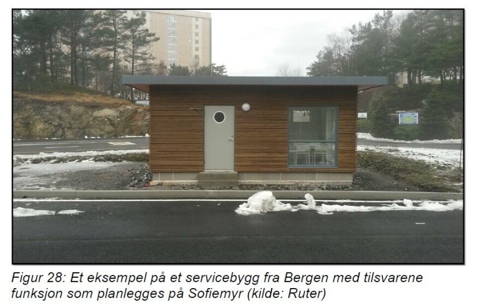 SLIK KAN DET SE UT: Et eksempel på et servicebygg i Bergen med tilsvarende funksjon som planlegges på Sofiemyr. SLIK KAN DET SE UT: Et eksempel på et servicebygg i Bergen med tilsvarende funksjon som planlegges på Sofiemyr.