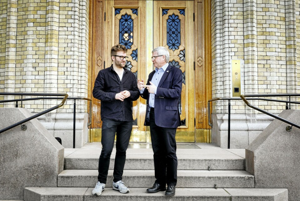 MYE Å PRATE OM: Selv om de er på hvert sitt politiske parti, deler Bondevik og Heggelund den kristne troen. Høyre-politikeren var tidligere en erklært ateist. MYE Å PRATE OM: Selv om de er på hvert sitt politiske parti, deler Bondevik og Heggelund den kristne troen. Høyre-politikeren var tidligere en erklært ateist.