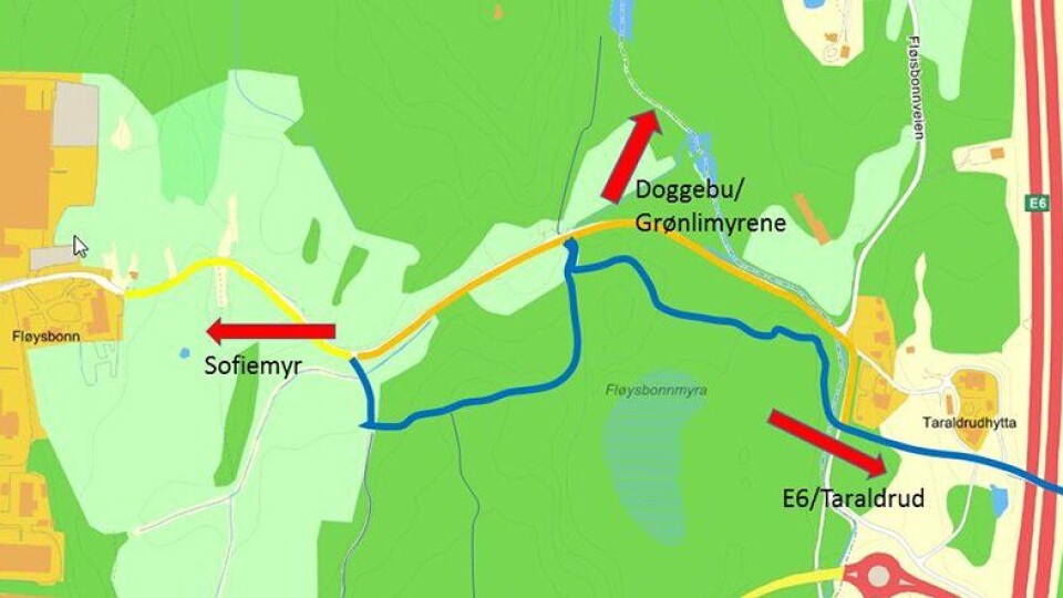 ALTERNATIV TURVEI: Fløisbonnveien er stengt fra 29. oktober 2018 og frem til 20. juni 2019 (se orange linje på kartet). Stien som kan benyttes i perioden frem til 20. juni er merket med blått. ALTERNATIV TURVEI: Fløisbonnveien er stengt fra 29. oktober 2018 og frem til 20. juni 2019 (se orange linje på kartet). Stien som kan benyttes i perioden frem til 20. juni er merket med blått.