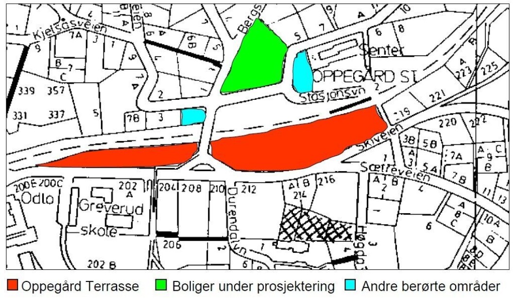BERØRTE OMRÅDER: Illustrasjonen viser berørte områder. BERØRTE OMRÅDER: Illustrasjonen viser berørte områder.