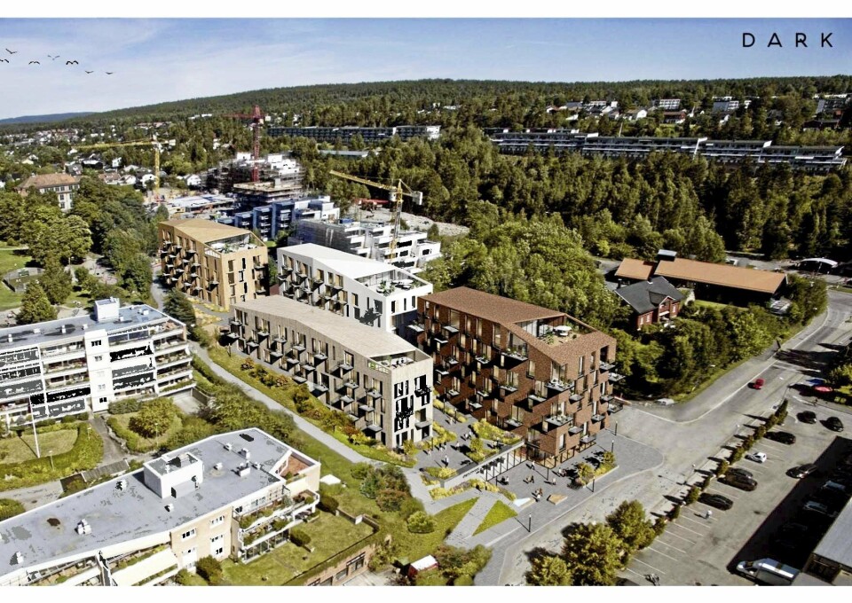 FUGLEPERSPEKTIV: Skolebakken, sett fra luften. FUGLEPERSPEKTIV: Skolebakken, sett fra luften.