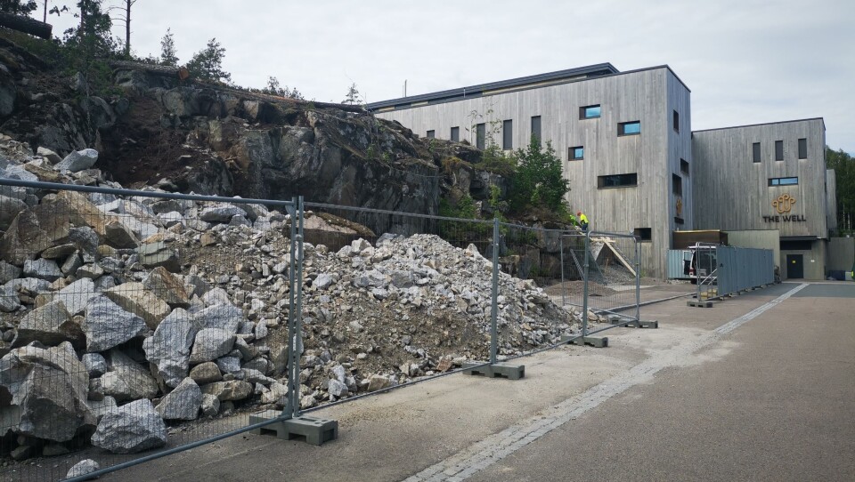 PÅBEGYNT: Arbeidene på hotellet har startet. PÅBEGYNT: Arbeidene på hotellet har startet.