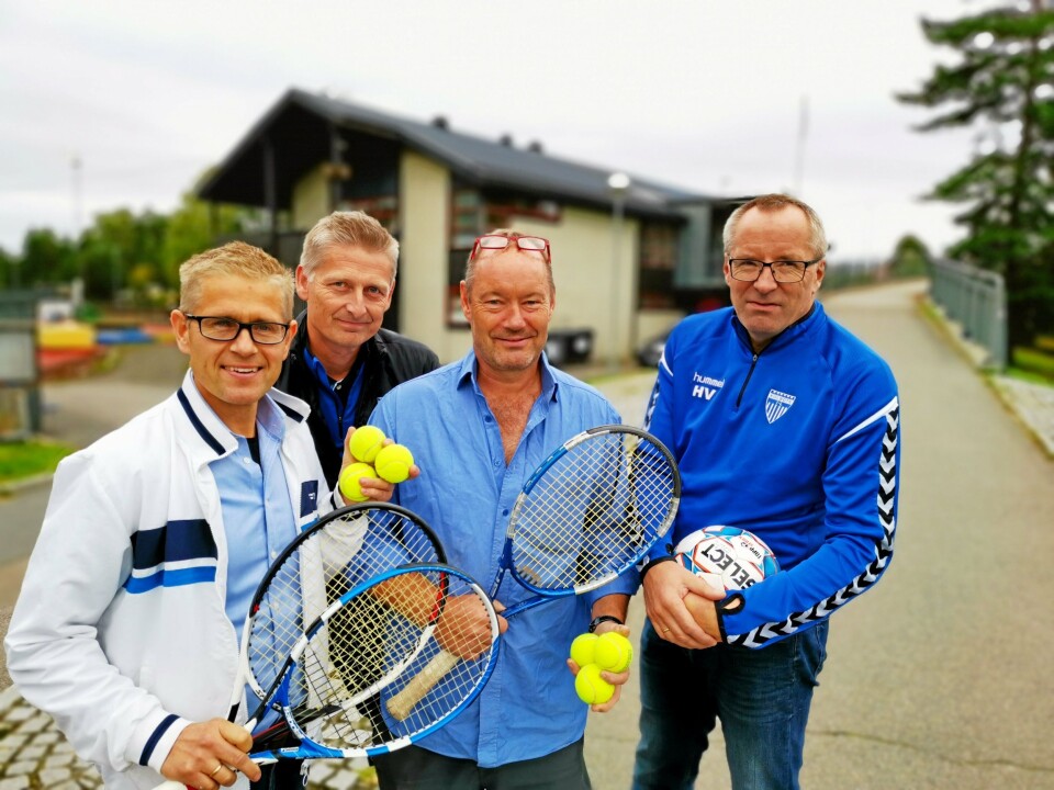 GLADE BALLGUTTER: Leif Wedøe (f.v), Einar Engedahl, Einar Granlie og Harald Vaadal har all grunn til å smile over prosjeket som skal stå ferdig senhøsten 2020. GLADE BALLGUTTER: Leif Wedøe (f.v), Einar Engedahl, Einar Granlie og Harald Vaadal har all grunn til å smile over prosjeket som skal stå ferdig senhøsten 2020.