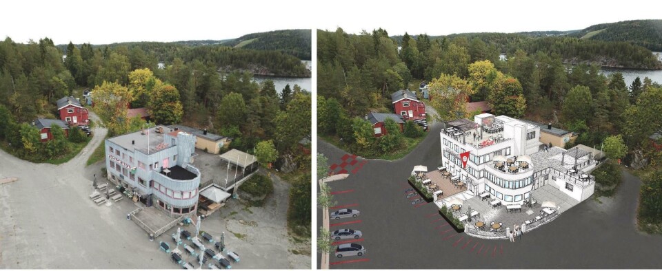 FØR OG ETTER: Tyrigrava før og etter den totale rehabiliteringen i 2020-2021. Sesongen er over for i år, men fra april-mai neste år vil flere hundre motorinteresserte samles her igjen på tirsdager og onsdager, som er faste treffdager på stedet. Til våren skal metallplatene fjernes fra veggene, muren skal pusses opp og males til den opprinnelige fargen som er en blanding av hvitt og grått, FØR OG ETTER: Tyrigrava før og etter den totale rehabiliteringen i 2020-2021. Sesongen er over for i år, men fra april-mai neste år vil flere hundre motorinteresserte samles her igjen på tirsdager og onsdager, som er faste treffdager på stedet. Til våren skal metallplatene fjernes fra veggene, muren skal pusses opp og males til den opprinnelige fargen som er en blanding av hvitt og grått,