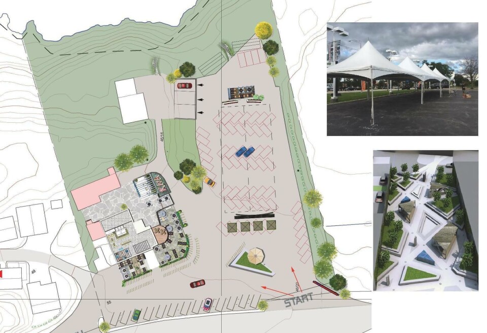 UTEOMHUSPLAN: Plassen utenfor Tyrigrava kommer også til å bli modernisert og får en utescene med et skjerm. UTEOMHUSPLAN: Plassen utenfor Tyrigrava kommer også til å bli modernisert og får en utescene med et skjerm.