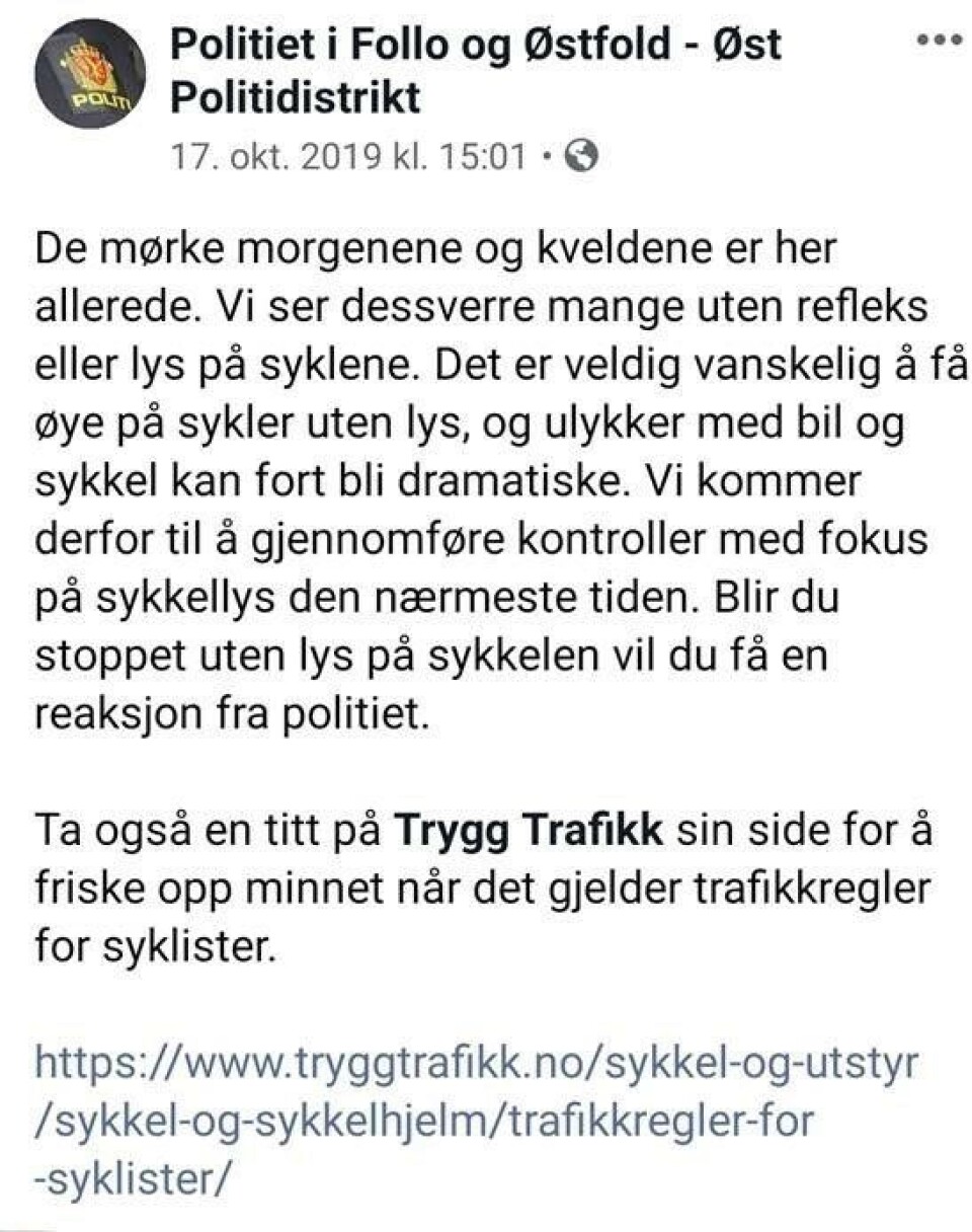 VARSLET EN UKE FØR KONTROLLEN: VARSLET EN UKE FØR KONTROLLEN: