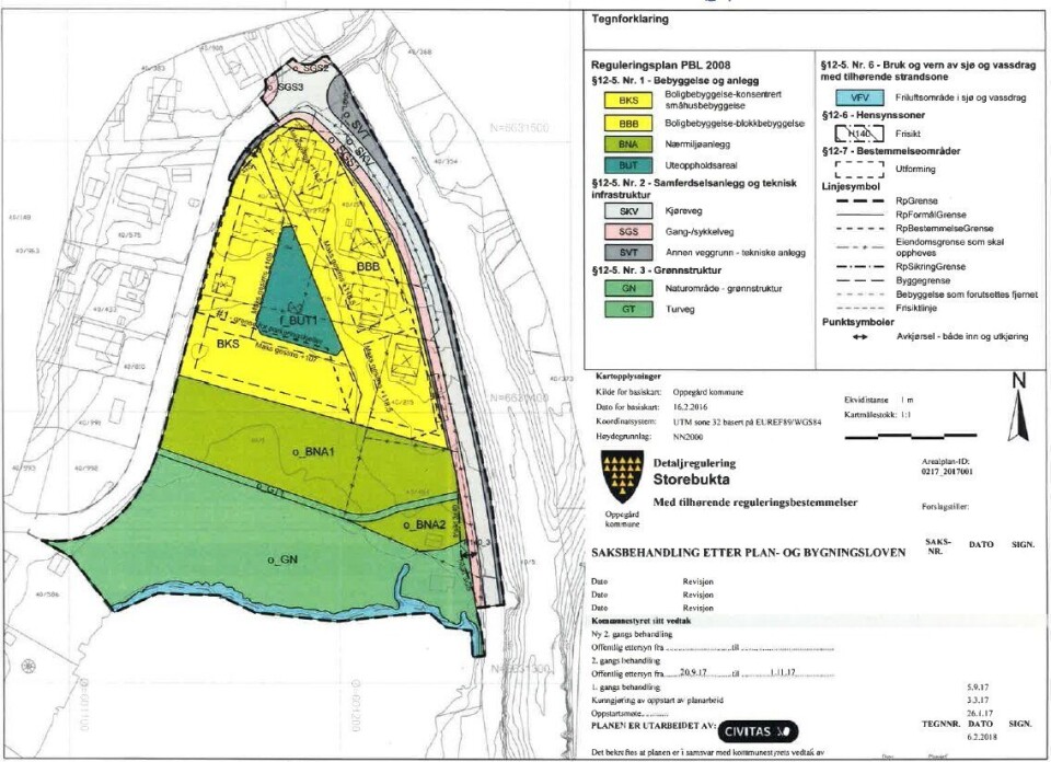 DETALJREGULERING FOR STOREBUKTA: Planen ble vedtatt i 2018. DETALJREGULERING FOR STOREBUKTA: Planen ble vedtatt i 2018.