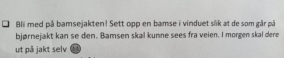 SKOLEOPPGAVE PÅ SOFIEMYR SKOLE: Denne uken har flere klasser på Sofiemyr skole har fått en slik oppgave. SKOLEOPPGAVE PÅ SOFIEMYR SKOLE: Denne uken har flere klasser på Sofiemyr skole har fått en slik oppgave.