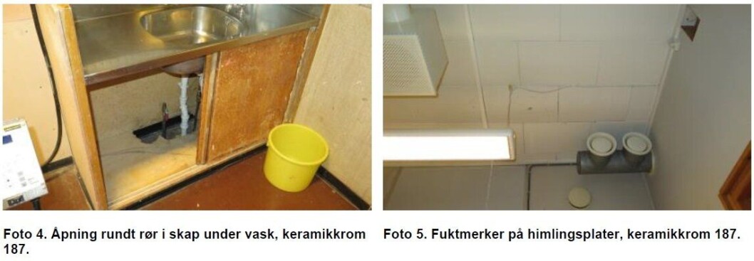 FUKTSKADER I PAVILJONG FIRE: Det ble også avdekket fuktskader i to rom i paviljong fire. FUKTSKADER I PAVILJONG FIRE: Det ble også avdekket fuktskader i to rom i paviljong fire.