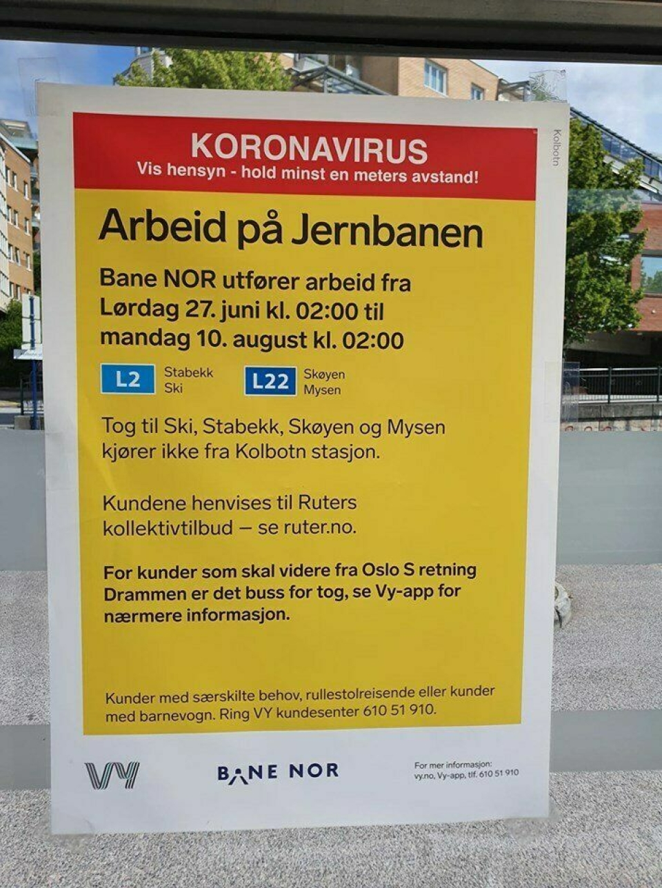 BUSS FOR TOG: Det er buss for tog på strekningen fra Oslo til Ås for tiden.
