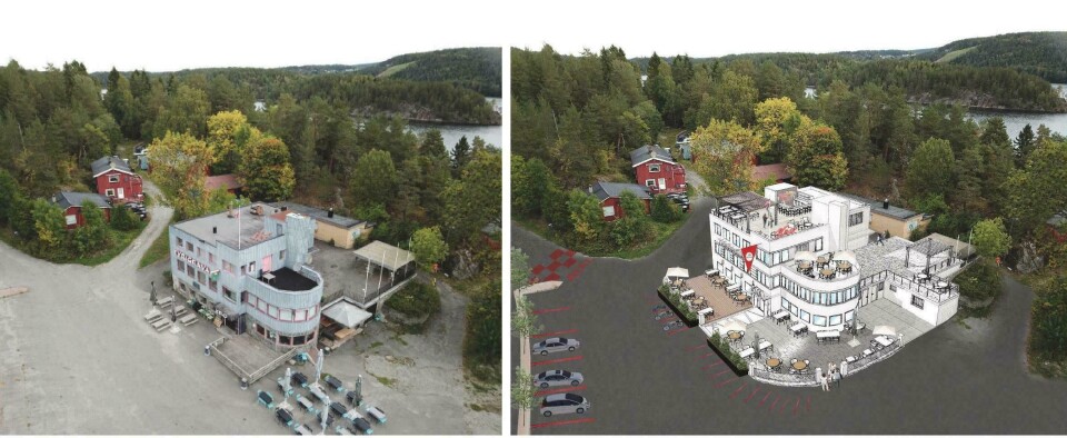 FØR OG ETTER TOTALREHABILITERINGEN: Tyrigrava før og etter den totale rehabiliteringen i 2020-2021. Stålplatene ble fjernet fra veggene, muren ble pusset opp og malt til den opprinnelige fargen. FØR OG ETTER TOTALREHABILITERINGEN: Tyrigrava før og etter den totale rehabiliteringen i 2020-2021. Stålplatene ble fjernet fra veggene, muren ble pusset opp og malt til den opprinnelige fargen.