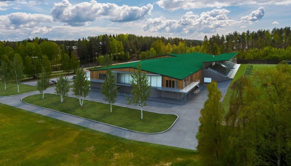 KLUBBHUS MED TRIBUNER: Slik vil det se ut på når det nye anlegget står ferdig. Illustrasjon: KIL KLUBBHUS MED TRIBUNER: Slik vil det se ut på når det nye anlegget står ferdig. Illustrasjon: KIL