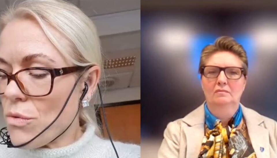 KLAR TALE: Kommuneoverlege Kerstin Anine Johnsen Myhrvold (t.v.) under innledningen i formannskapsmøtet, ledet av ordfører Hanne Opdan. KLAR TALE: Kommuneoverlege Kerstin Anine Johnsen Myhrvold (t.v.) under innledningen i formannskapsmøtet, ledet av ordfører Hanne Opdan.