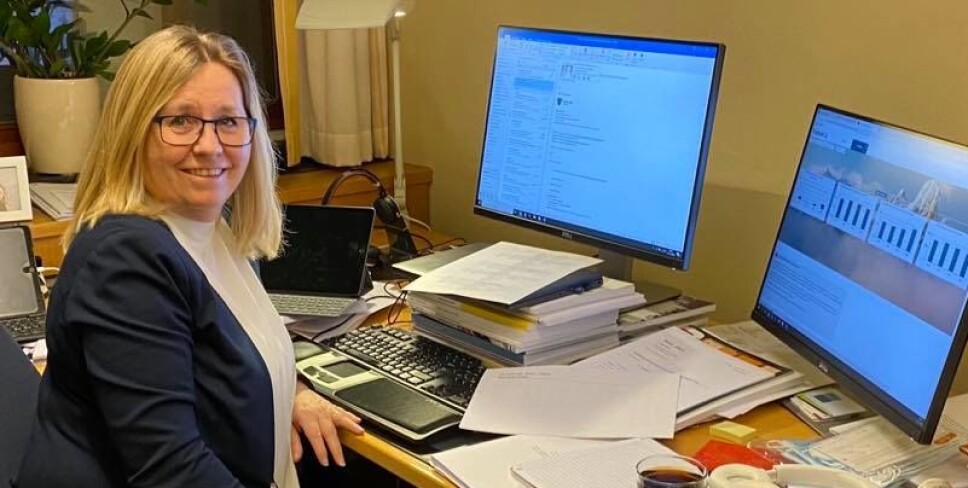 FORKLARER BUDSJETTPRIORITERINGENE: På bildet kan du se gruppeleder for Nordre Follo Høyre, Anne Kristine Linnestad. Foto: Privat