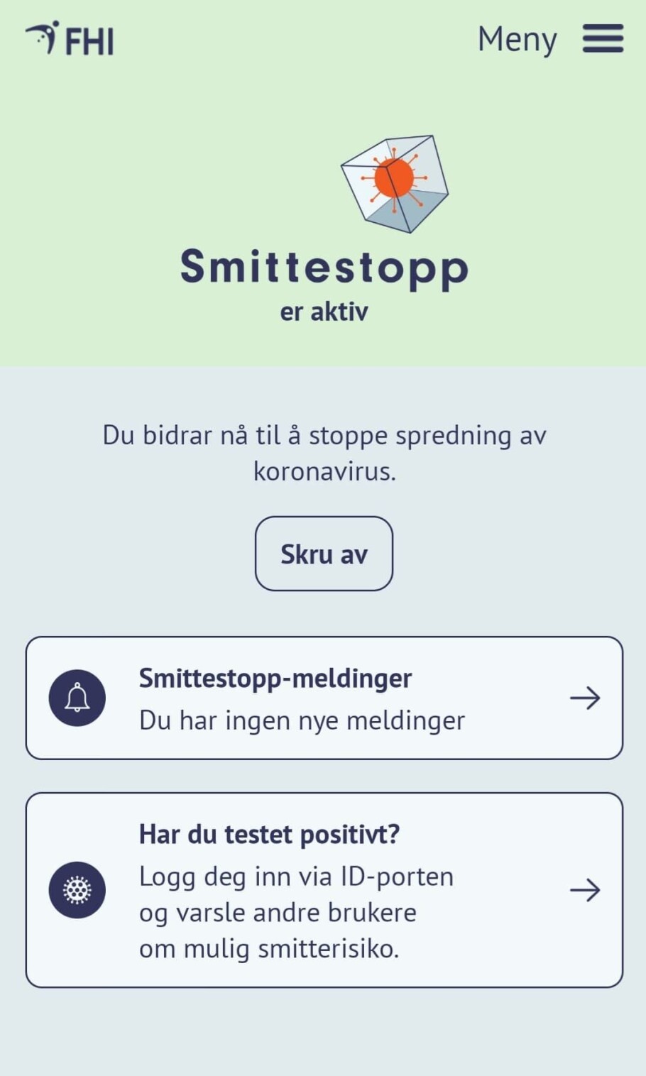 SMITTESTOPP: Det er frivillig å bruke denne appen. SMITTESTOPP: Det er frivillig å bruke denne appen.