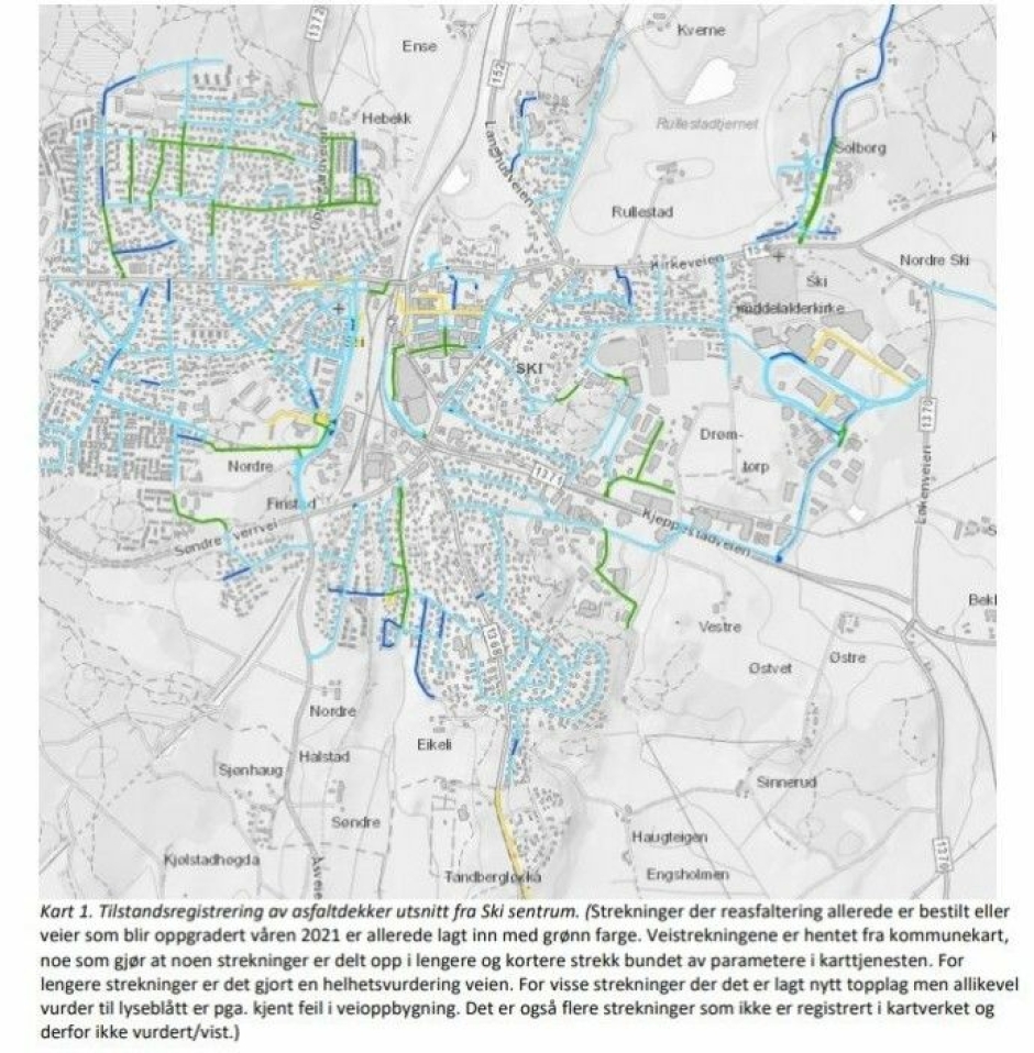 Kilde: Temaplan for kommunale veier for perioden 2021-2025 (vedtatt i mars 2021).