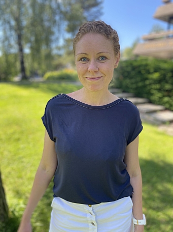 OPPDATERER OM VAKSINERING: På bildet kan du se konstituert kommuneoverlege Monica Viksaas Biermann, som er programleder for vaksinering i Nordre Follo. Foto: Silje Stavik